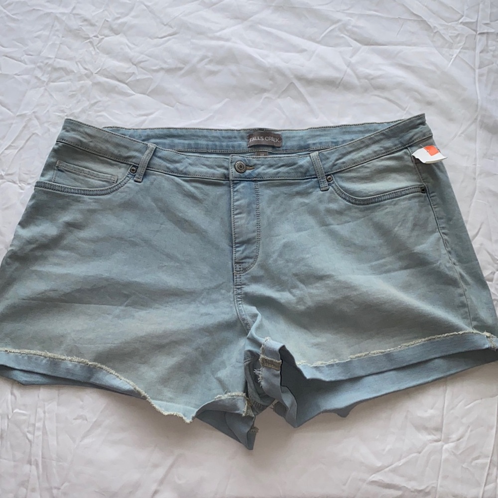 Falls Creek size 24 denim shorts 4”